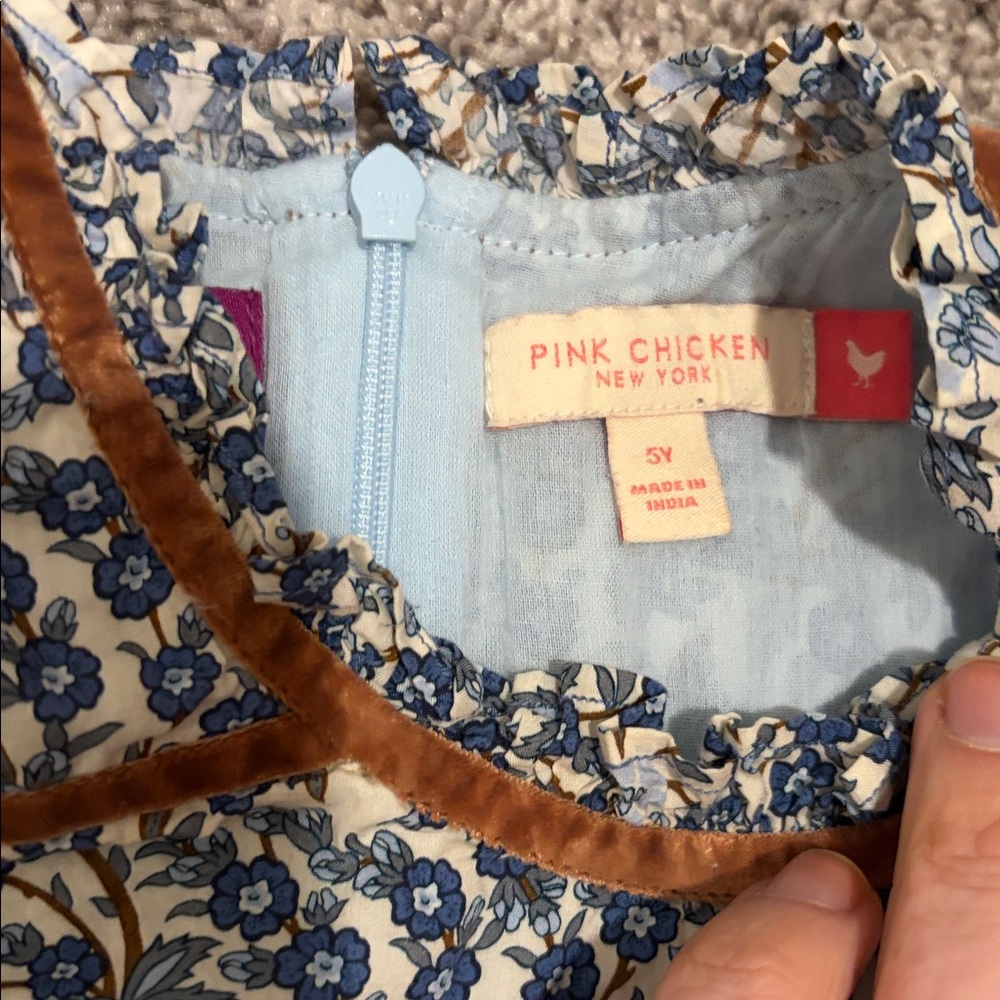 EUC Pink Chicken Liberty London Charlie Dress in Empress Floral Sz 5 - Picture 5 of 8